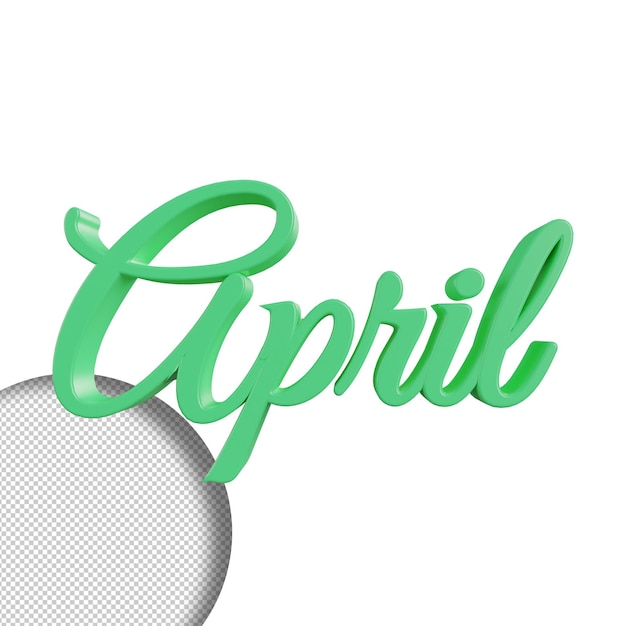 April 3d lettering