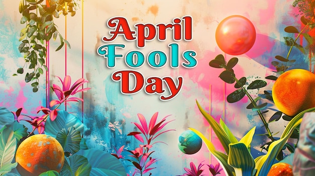 PSD april fool day special greeting card with a psd background