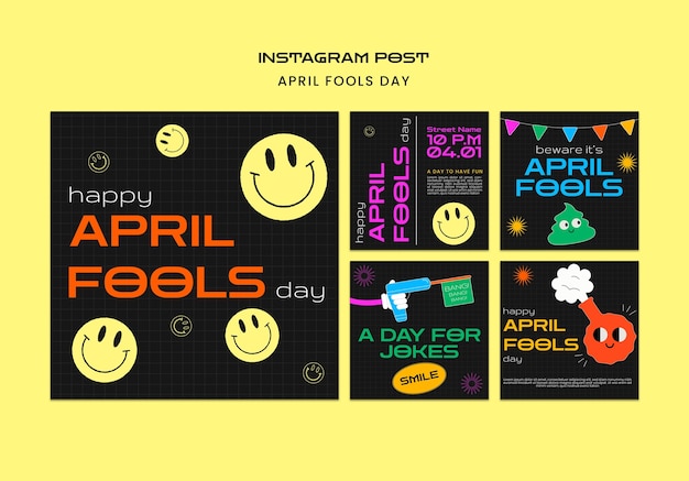 PSD april fools' celebration instagram posts