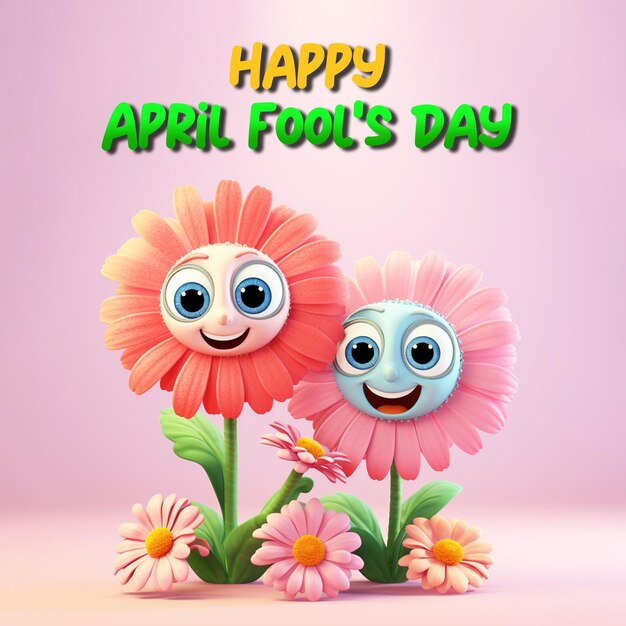 April fools day banner template