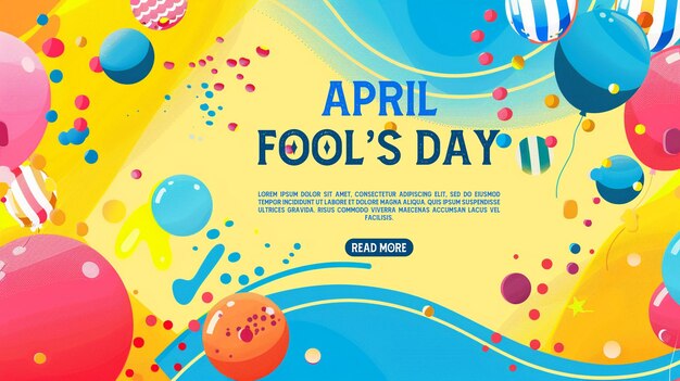 PSD april fools day social media banner or post background template