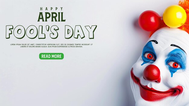 April fools day social media banner or post background template