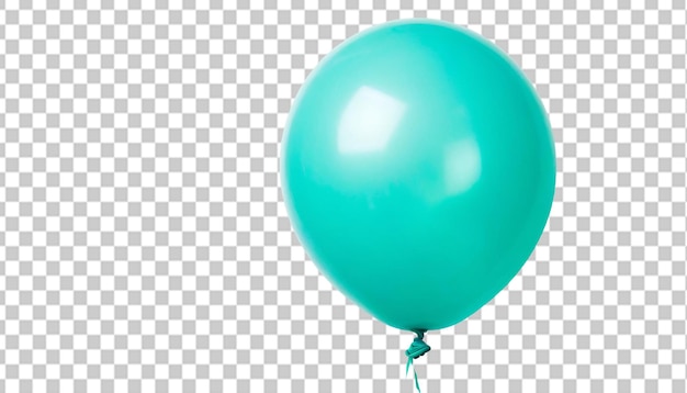 PSD aqua-kleurige ballon geïsoleerd op een doorzichtige achtergrond