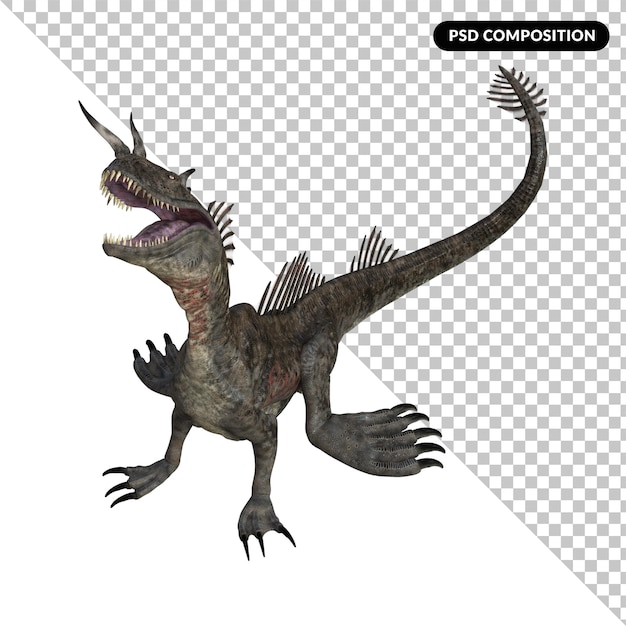 PSD aquadron dinosaur isolated 3d