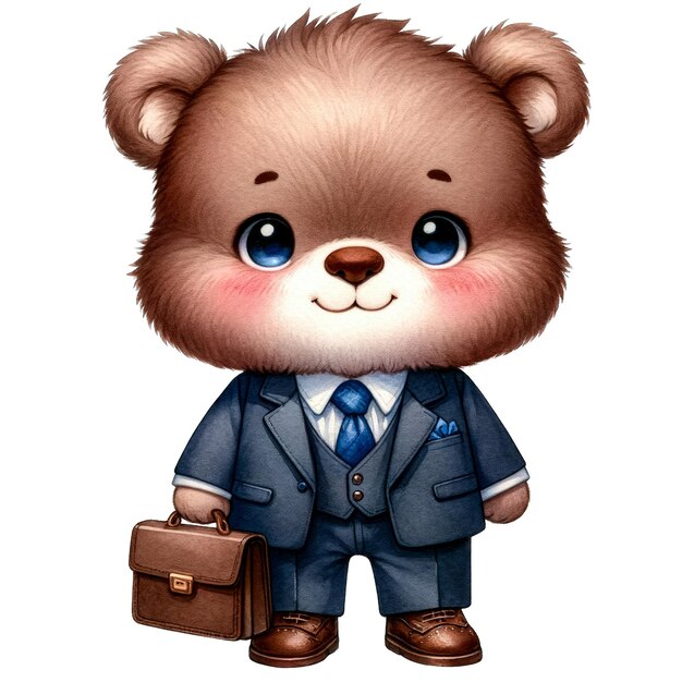 Aquarel banker bear