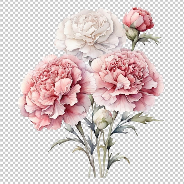Aquarel deferent bloem bouquet ontwerp