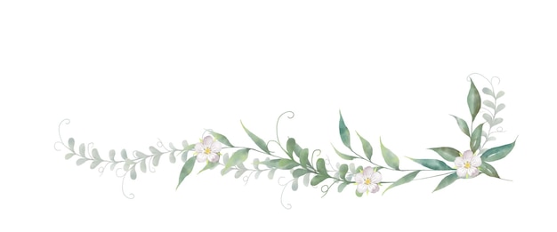 Aquarel groen bloemen achtergrond