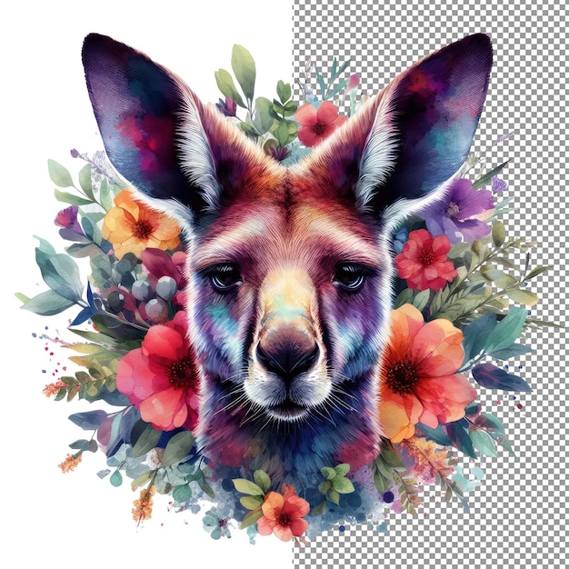 PSD aquarelle menagerie vibrant watercolor animal portraits