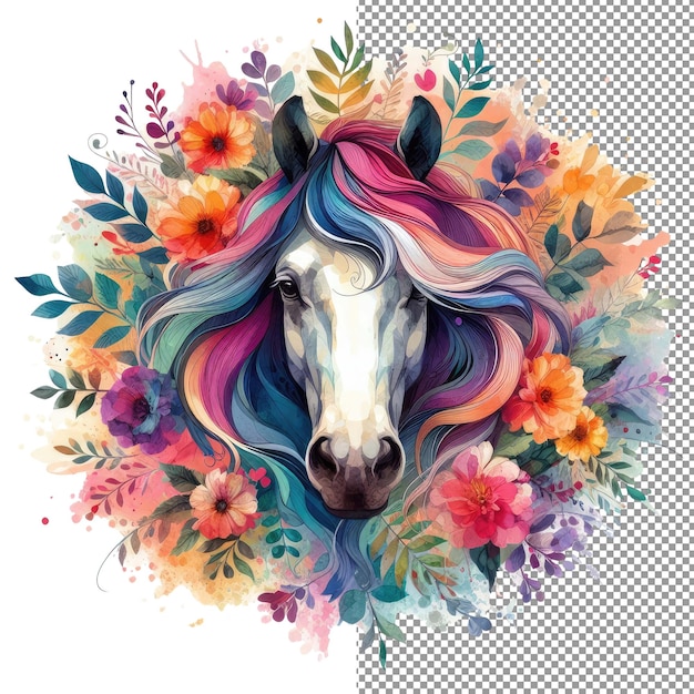 PSD aquarelle menagerie vibrant watercolor animal portraits