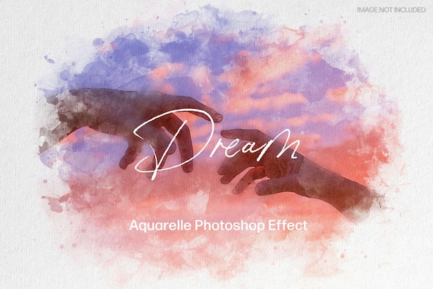 PSD effetto fotografico aquarelle