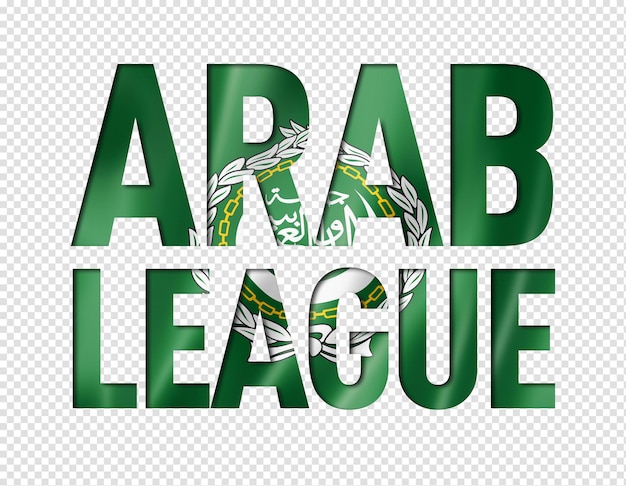 PSD arab league flag text font