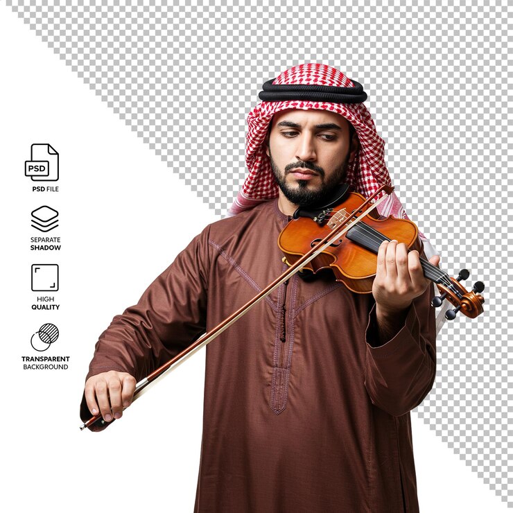 PSD arab violinist