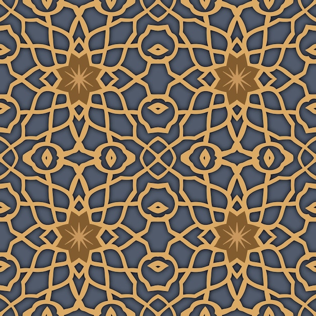 Arabesk naadloos patroon voor uniek textielontwerp met een vleugje marokkaanse stijl