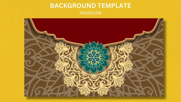 Arabesco realistico tridimensionale islamico arabo mandala sfondo ornamentale