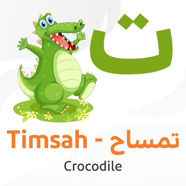 arabic alphabet learn arabic letters crocodile in arabic characters