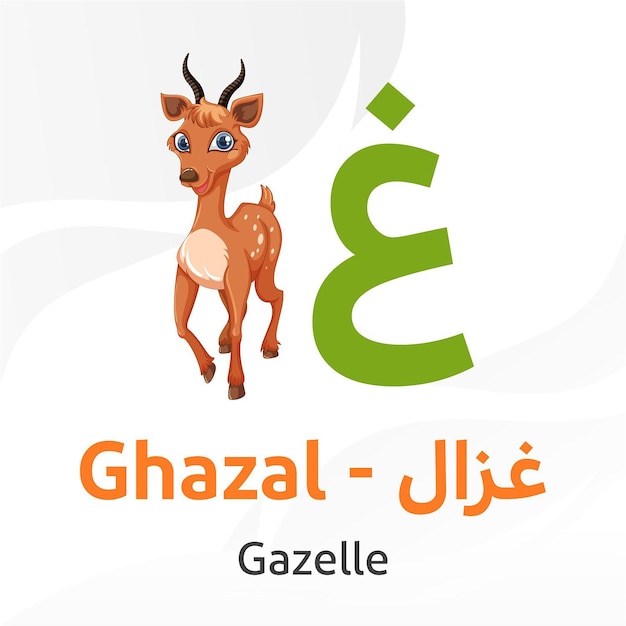 PSD arabic alphabet learn arabic letters gazelle in arabic characters