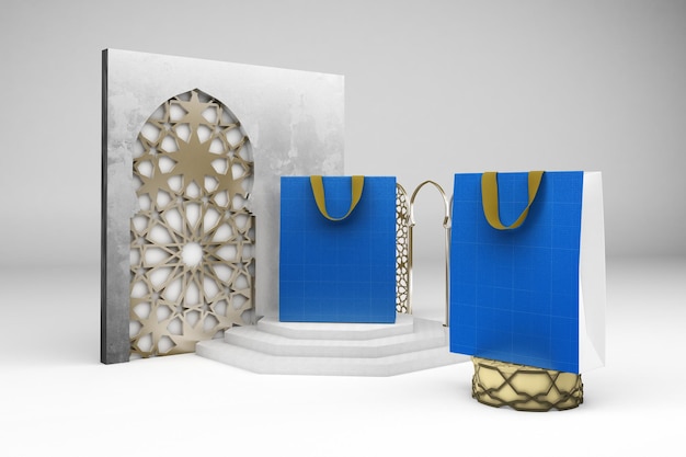 Mockup di design borsa araba