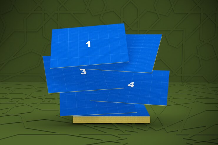 PSD arabic business cards mockup