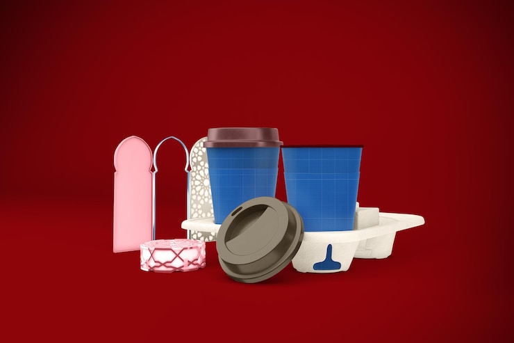 PSD arabic coffee cups mockup