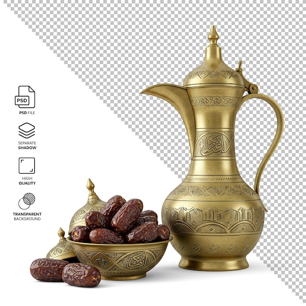 Арабская кофейная кастрюля и финики