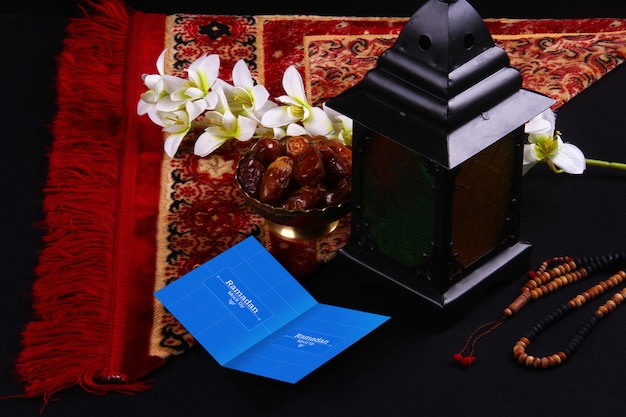 Arabic composition with business card mockup