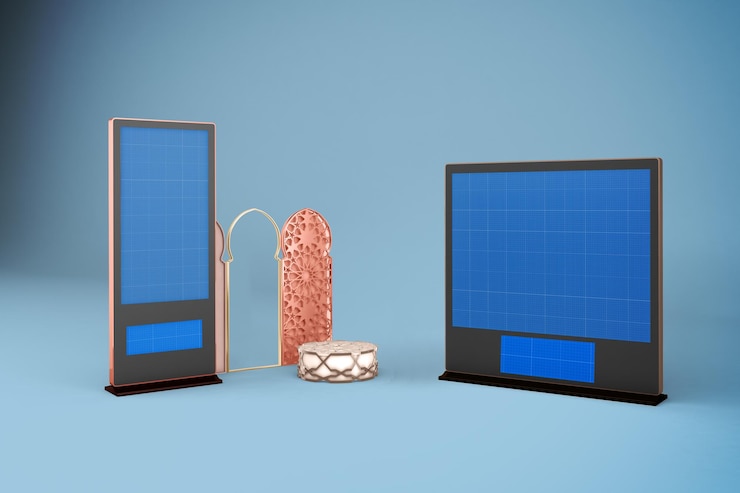 PSD arabic digital signage mockup