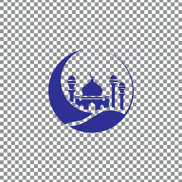 아랍어 이슬람 로고 Ramadan Kareem 모스크 아이콘 반달 달 디자인 PSD 투명한 배경
