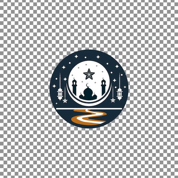 arabic islamic logo ramadan kareem mosque icon crescent moon design psd transparent background