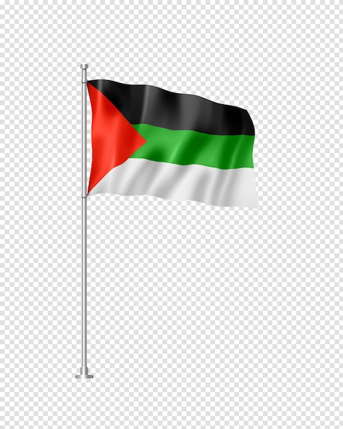 Arabic langage flag isolated on white