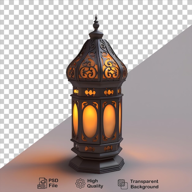 Arabic lantern isolated on transparent background