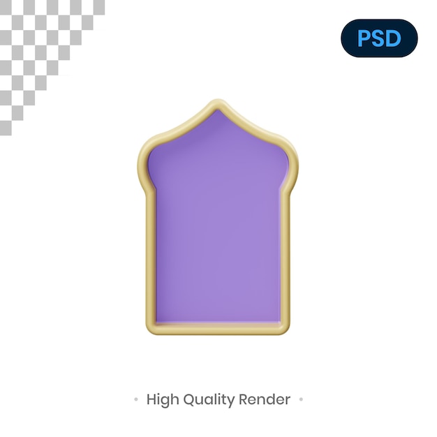 アラビアの装飾3DレンダリングイラストプレミアムPsd