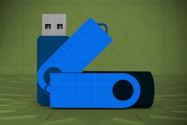 PSD arabic surface with flash memories mockup