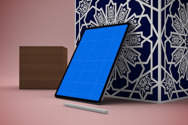 PSD mockup di tablet arabo