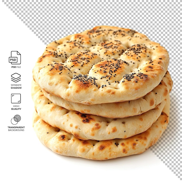 Arabisk libanesisk brød isolert uten bakgrunn
