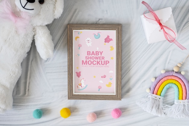 PSD aranżacja baby shower dla dziewczynki