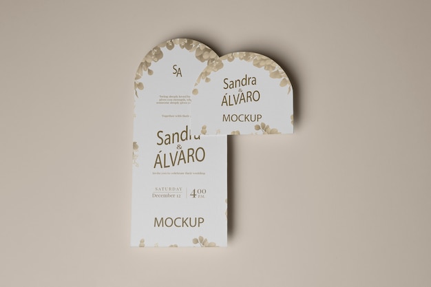 PSD mockup di progettazione di volantini ad arco