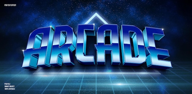 Arcade 3d editable text effect