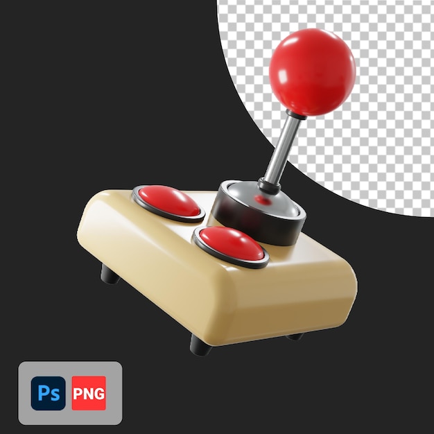 Arcade controller side view 3d icon