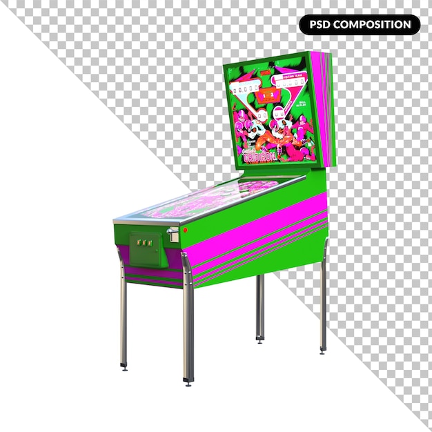 Classico gioco arcade rendering 3d isolato