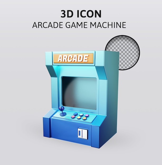 アーケードゲーム機の3Dレンダリングイラスト