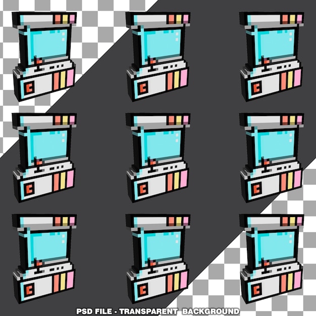 PSD arcade pixel pattern