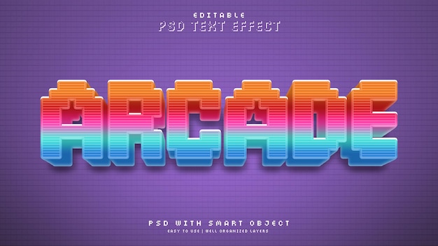 PSD arcade-teksteffect