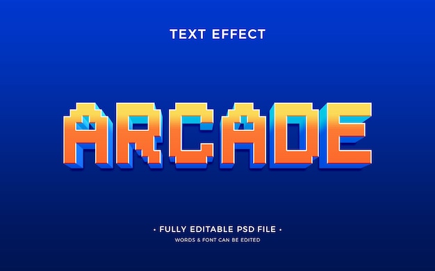 PSD arcade text effect