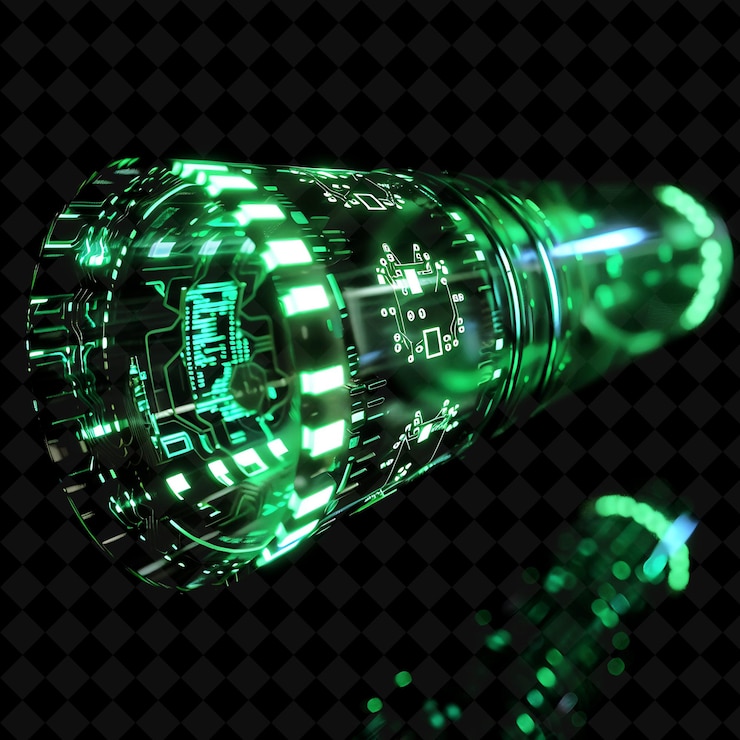 PSD arcane technomancy conduit with circuit patterns and binary png y2k shape neon color collection