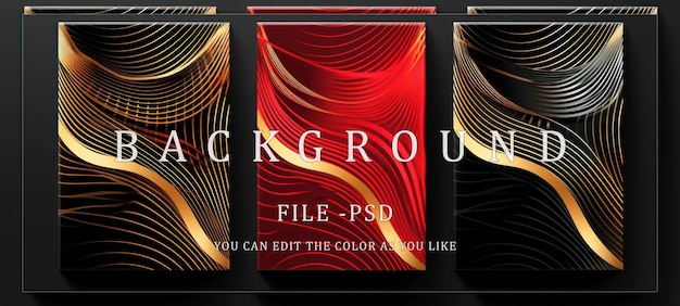 PSD arch abstract book cover frame