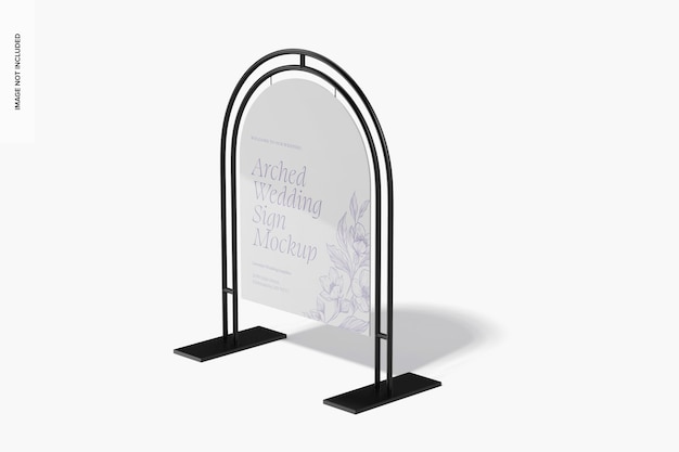 Arched wedding sign mockup