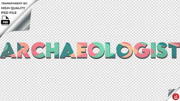 PSD archeoloog typografie gradiënt turquoise retro tekst textuur psd transparant