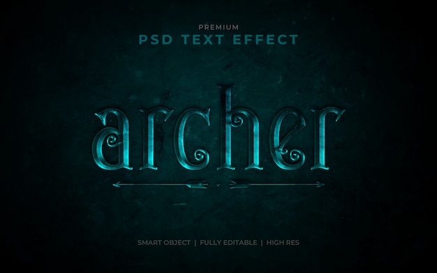PSD archer psd text effect mockup