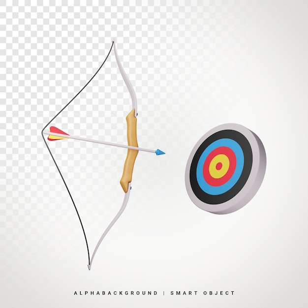 Archery 3d illustration