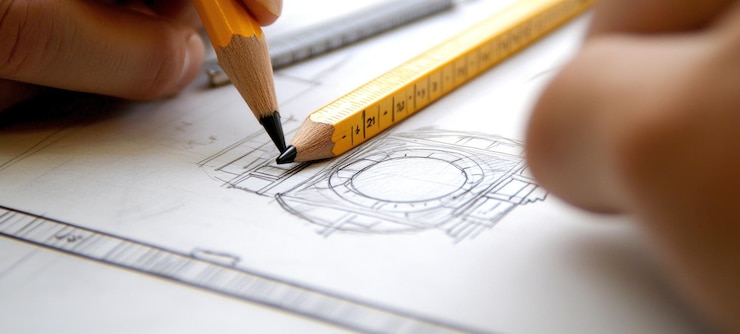 PSD architectural design sketching precision and creativity in action